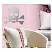 Skull Peel and Stick Large Mirror